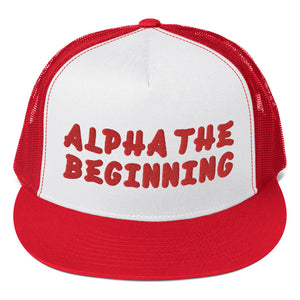 Alpha The Beginning Trucker Cap