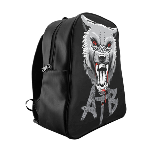 Alpha The Beginning Wolf Small Leather School Backpack