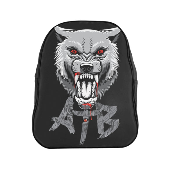 Alpha The Beginning Wolf Small Leather School Backpack