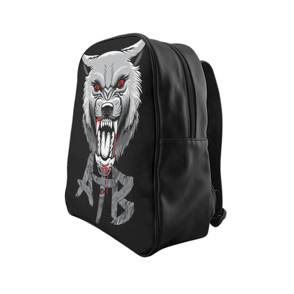 Alpha The Beginning Wolf Small Leather School Backpack