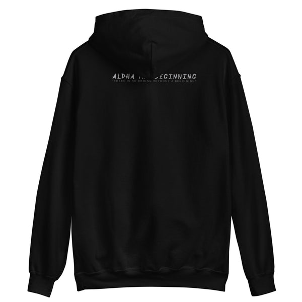 Alpha The Beginning & Quote Screen Print Unisex Hoodie